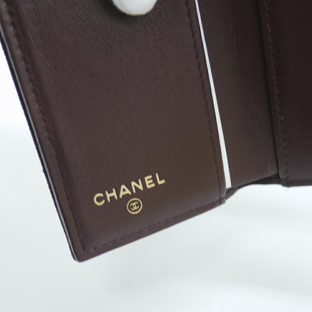 CHANEL Authentic Black Caviar Leather Logo Wallet - Picture 8 of 10